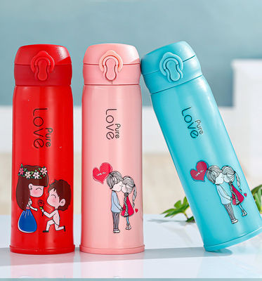 Coppa d'acqua di vetro Bottiglia di grande capacità in acciaio inossidabile 304 rimbalzo Straight Drink Cup
