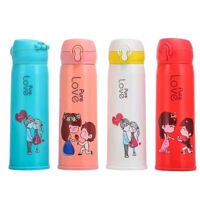 Coppa d'acqua di vetro Bottiglia di grande capacità in acciaio inossidabile 304 rimbalzo Straight Drink Cup