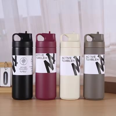 Logo personalizzato Bottiglia d'acqua in acciaio inossidabile da 550 ml Termo vuoto Tazza creativa per lo sport