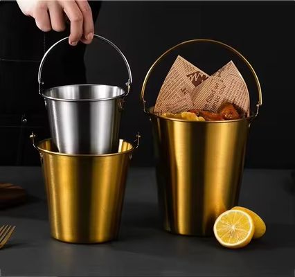 Metallo stile americano dorato manico cervo in acciaio inossidabile Champagne Bowl Bucket Cooler