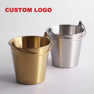 Metallo stile americano dorato manico cervo in acciaio inossidabile Champagne Bowl Bucket Cooler