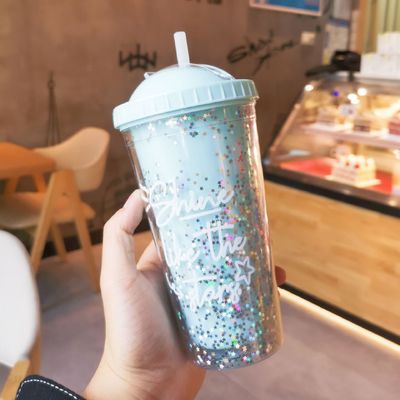 Double Wall 550ml Glitter Free Ice Cream Tumbler per i viaggiatori