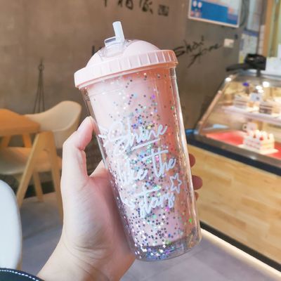 Double Wall 550ml Glitter Free Ice Cream Tumbler per i viaggiatori