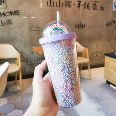 Double Wall 550ml Glitter Free Ice Cream Tumbler per i viaggiatori