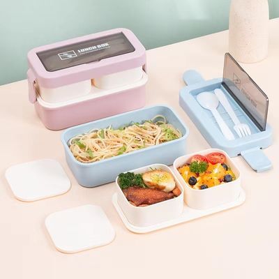Vantaggio ecologico Reutilizzabile Portable Plastic Bento Lunch Box per tutte le età