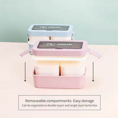 Vantaggio ecologico Reutilizzabile Portable Plastic Bento Lunch Box per tutte le età