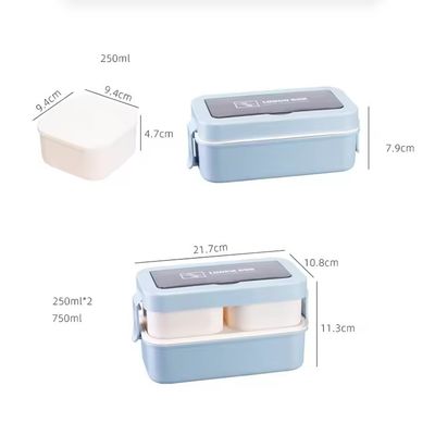 Vantaggio ecologico Reutilizzabile Portable Plastic Bento Lunch Box per tutte le età