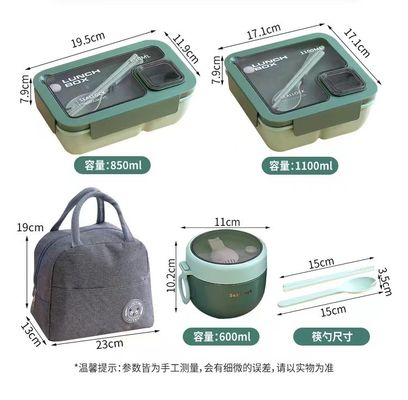 20*12*8cm Compartimento in plastica portatile riutilizzabile Bento Lunch Box per bambini scolastici