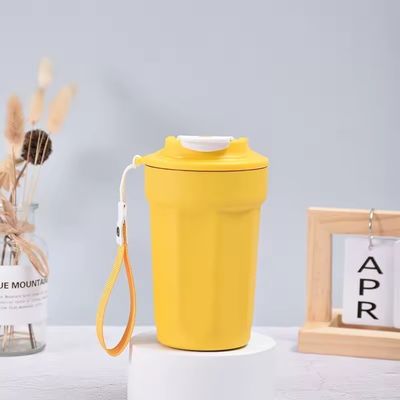Tazze personalizzate con logo in acciaio inossidabile Tazza da viaggio da 420 ml con coperchio e corda con corda