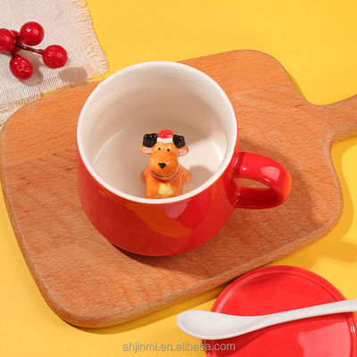 Tazze di ceramica fatte a mano per animali 3D per il tè e il caffè