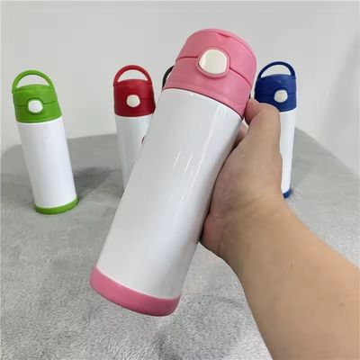 12 oz 350 ml di acciaio inossidabile Isolato Bianco Bambini bottiglia d'acqua sublimazione Ideale per tutte le età