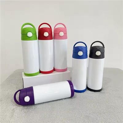 12 oz 350 ml di acciaio inossidabile Isolato Bianco Bambini bottiglia d'acqua sublimazione Ideale per tutte le età