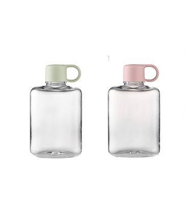 TOUR Occasione Bottiglia d'acqua portatile trasparente di plastica trasparente con disegno a prova di perdite