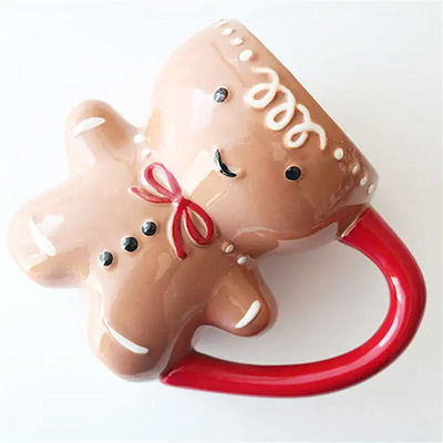Giornata di Natale Custom 300ml Dolce Pane di Zenzero Forma Uomo Coppa di Cuddle Tazza di Caffè in Ceramica