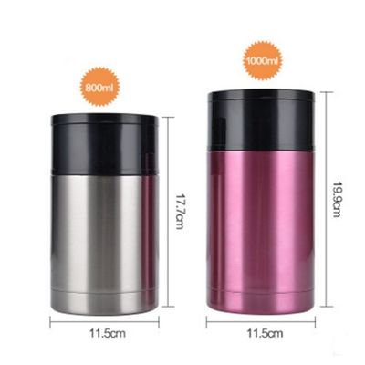 Flasche a vuoto 500ml Isolato doppio muro scatola da pranzo in acciaio inossidabile per alimenti per bambini logo personalizzato