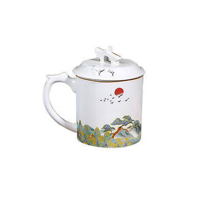 Tazza di porcellana personalizzata Tazza di ceramica 400ml Bottiglia di caffè regalo Maniglia antiscivolo