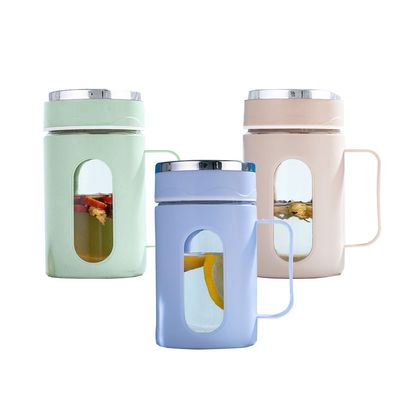 500 ml di vetro regalo raffinato studente semplice a prova di perdite Tazze d' ufficio bottiglie d' acqua con coperchio e maniglia