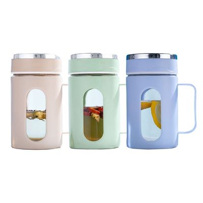 500 ml di vetro regalo raffinato studente semplice a prova di perdite Tazze d' ufficio bottiglie d' acqua con coperchio e maniglia