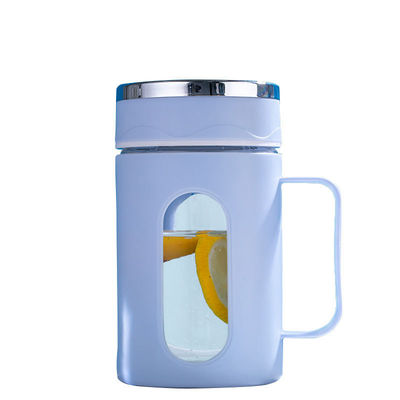 500 ml di vetro regalo raffinato studente semplice a prova di perdite Tazze d' ufficio bottiglie d' acqua con coperchio e maniglia
