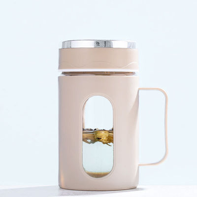 500 ml di vetro regalo raffinato studente semplice a prova di perdite Tazze d' ufficio bottiglie d' acqua con coperchio e maniglia