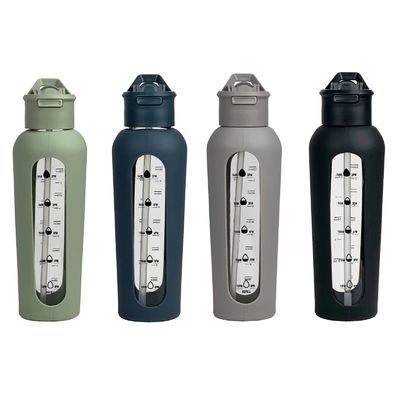 Logo personalizzato Accettabile Bottiglia di vetro portatile da 700 ml/1000 ml con timbre