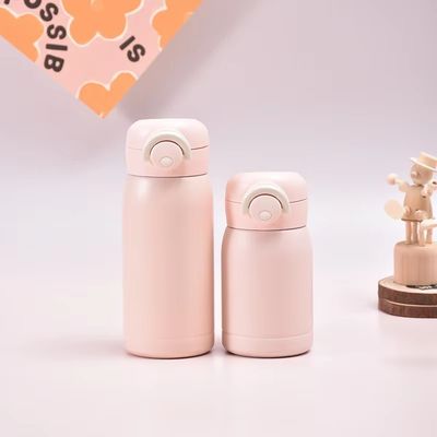 200ML/350ML Rosa Custom Logo Colorato Acciaio Inossidabile Termo Acqua Bottiglia Per Bambini