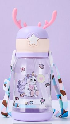 Logo personalizzato Acceptabile bottiglia d'acqua di plastica per le avventure all'aperto dei bambini