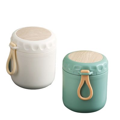 Tazza per colazione isolata Bottone alimentare 400ml Cute Design Style Cassa da pranzo termo con cucchiaio