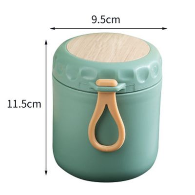 Tazza per colazione isolata Bottone alimentare 400ml Cute Design Style Cassa da pranzo termo con cucchiaio