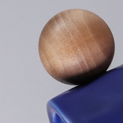 Logo personalizzato Tazza di ceramica blu creativa con manico di legno