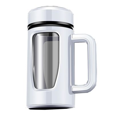 Vetro ad alto borosilicato di grande capacità da escursione Tazza di vetro esterna con manico e coperchio