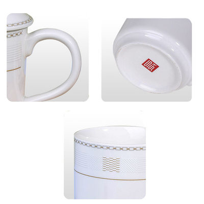 Logo personalizzato accettabile Tazze di caffè vintage fatte a mano bianche semplici per incisione laser
