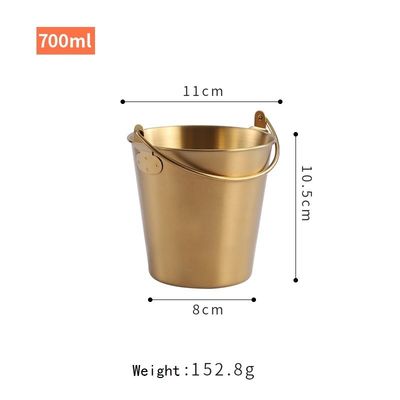 Occasione di festa Acciaio inossidabile 304 Champagne Ice Bucket Snack Pail Fried Chicken Bucket