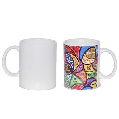 11 oz Ceramica Sublimazione Tazza Disegno personalizzato Non Invertito Bianco con finitura perla