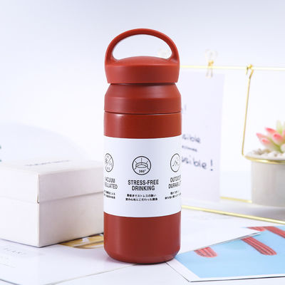 Torno a scuola Tazze isolanti in acciaio bianco 500 ml Flascia a vuoto con maniglia