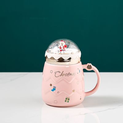 Tazza di ceramica a tappo isolante di sughero e a prova di schizzi per una personalizzazione ecologica in blu