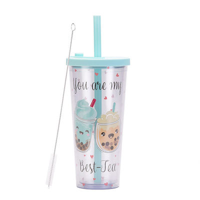 Back to School Occasione Isolato Design a doppia parete 24 OZ Coppa di plastica con logo e coperchi personalizzati