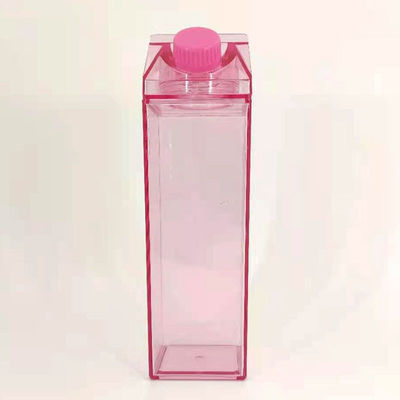 Coppa trasparente impermeabile 500 ml Bottiglia d'acqua di plastica senza BPA Cartone di latte quadrato