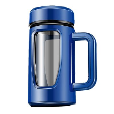 Maniglia antiscivolo Bottiglia d'acqua portatile di vetro da 580 ml con isolamento e disegno impermeabile