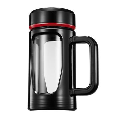 Bottiglia d'acqua di design classico con isolamento a doppio strato e maniglia di vetro antiscivolo