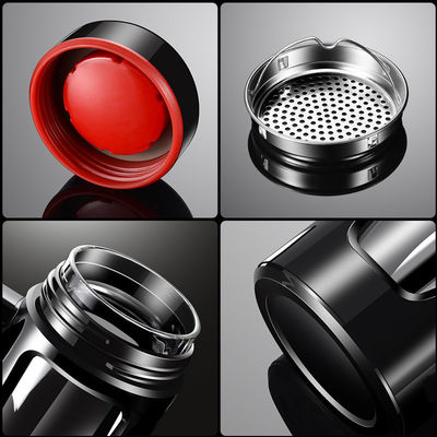 Bottiglia d'acqua di design classico con isolamento a doppio strato e maniglia di vetro antiscivolo