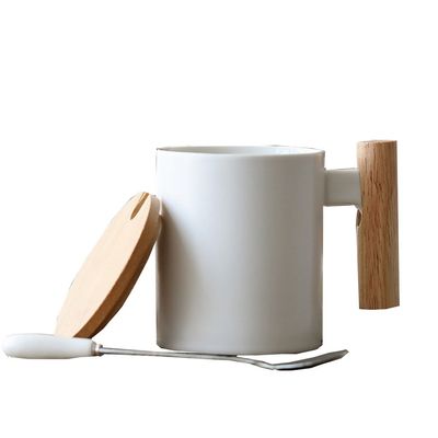 Tazza di tazza in ceramica sostenibile con coperchio e logo personalizzato per gli amanti del tè in taglia di 0,5 kg