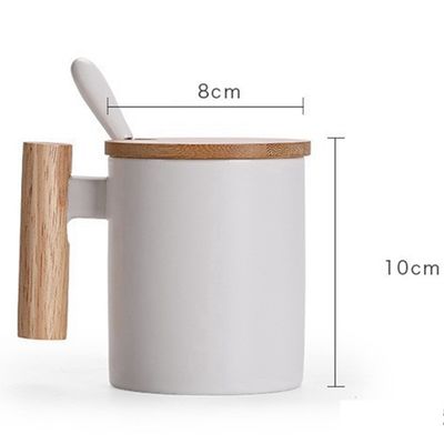 Tazza di tazza in ceramica sostenibile con coperchio e logo personalizzato per gli amanti del tè in taglia di 0,5 kg