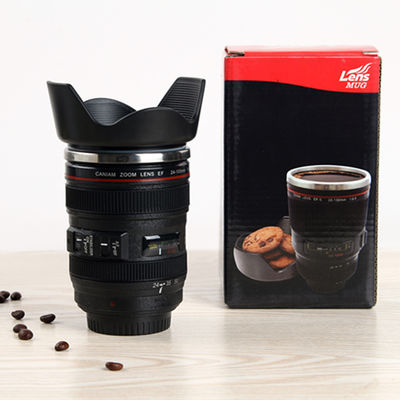 Unico 400ml Isolato Automatico Rotativo Stirring Camera Lens Forma tazza di caffè per il tè
