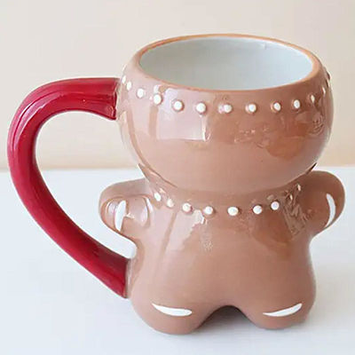 Tazza di latte in ceramica di Natale ecologica da 300 ml con un grazioso disegno 3D per tazze da tè