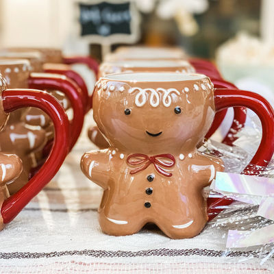 Giornata di Natale Festa Custom 300ml Funny Gingerbread Man Magic Cookie Holding Mug