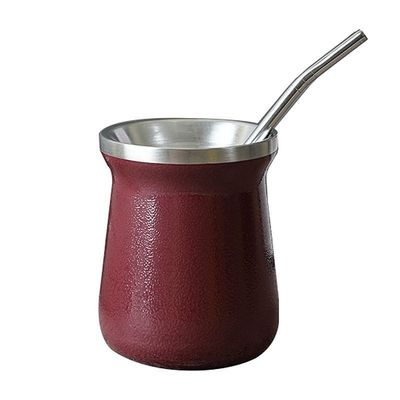 Tazza da ufficio da uomo con logo personalizzato di paglia Tazza resistente alle gocce Bottiglia d'acqua in acciaio inossidabile 12 oz Capacità