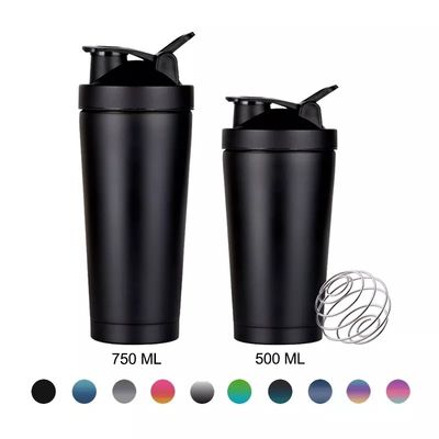 Acciaio inossidabile 700ml Grande capacità Custom LOGO Fitness Shaker per viaggi e all'aria aperta