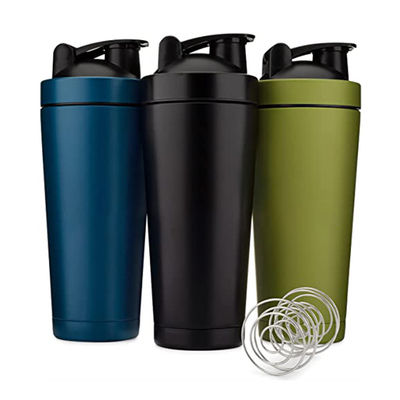 Acciaio inossidabile 700ml Grande capacità Custom LOGO Fitness Shaker per viaggi e all'aria aperta