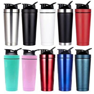Acciaio inossidabile 700ml Grande capacità Custom LOGO Fitness Shaker per viaggi e all'aria aperta